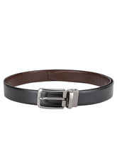 Load image into Gallery viewer, Teakwood Men Black Leather Reversible Belt