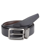 Load image into Gallery viewer, Teakwood Men Black Leather Reversible Belt