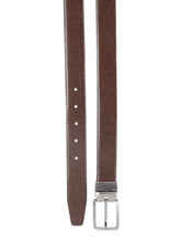 Load image into Gallery viewer, Teakwood Men Black Leather Reversible Belt