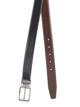 Load image into Gallery viewer, Teakwood Men Black Leather Reversible Belt