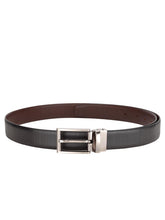 Load image into Gallery viewer, Teakwood Men Black Leather Reversible Belt