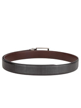 Load image into Gallery viewer, Teakwood Men Black Leather Reversible Belt