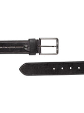 Load image into Gallery viewer, Teakwood Men Genuine Leather Black Solid Casual Belt