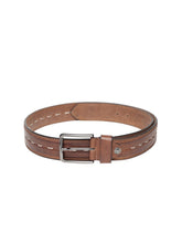 Load image into Gallery viewer, Teakwood Men Genuine Leather Tan Solid Casual Belt