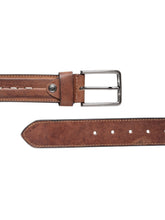Load image into Gallery viewer, Teakwood Men Genuine Leather Tan Solid Casual Belt
