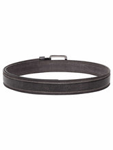 Load image into Gallery viewer, Teakwood Leather Men Black Solid Leather Belt