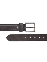 Load image into Gallery viewer, Teakwood Leather Men Black Solid Leather Belt