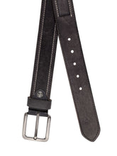 Load image into Gallery viewer, Teakwood Leather Men Black Solid Leather Belt