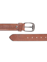 Load image into Gallery viewer, Teakwood Men Tan Leather Solid Belt