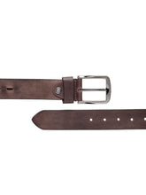 Load image into Gallery viewer, Teakwood Men Brown Leather Solid Belt