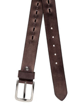 Load image into Gallery viewer, Teakwood Men Brown Leather Solid Belt