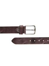 Load image into Gallery viewer, Teakwood Men Genuine Leather Brown Solid Casual Belt
