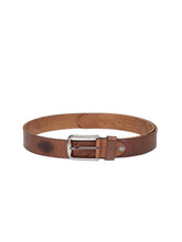 Load image into Gallery viewer, Teakwood Men Genuine Leather Tan Solid Casual Belt