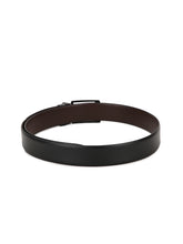 Load image into Gallery viewer, Men Black & Brown Solid Reversible Leather Belt