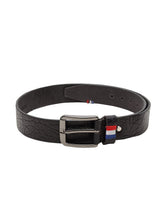 Load image into Gallery viewer, Teakwood Men Genuine Leather Black Solid Casual Belt