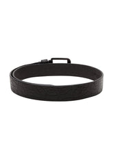 Load image into Gallery viewer, Teakwood Men Genuine Leather Black Solid Casual Belt
