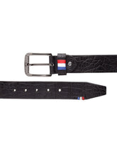 Load image into Gallery viewer, Teakwood Men Genuine Leather Black Solid Casual Belt