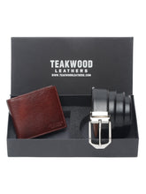Load image into Gallery viewer, Teakwood Genuine Leather Combo Gift Set