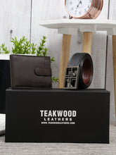 Load image into Gallery viewer, Teakwood Genuine Leather Combo Gift Set