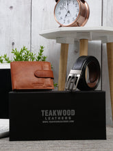 Load image into Gallery viewer, Teakwood Genuine Leather Combo Gift Set