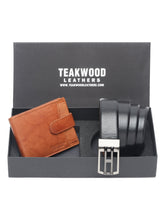 Load image into Gallery viewer, Teakwood Genuine Leather Combo Gift Set