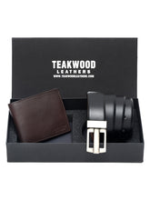 Load image into Gallery viewer, Teakwood Genuine Leather Combo Gift Set