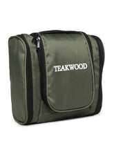 Load image into Gallery viewer, Teakwood Leathers Unisex Olive Green Solid Toiletry Kit