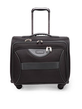 Load image into Gallery viewer, Teakwood Polyster Black Soft Sided Overnighter Trolley Bag