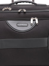Load image into Gallery viewer, Teakwood Polyster Black Soft Sided Overnighter Trolley Bag