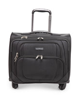 Load image into Gallery viewer, Teakwood Polyster Black Soft Sided Overnighter Trolley Bag