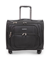 Load image into Gallery viewer, Teakwood Polyster Black Soft Sided Overnighter Trolley Bag
