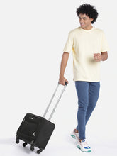 Load image into Gallery viewer, Black Solid Cabin Laptop Overnighter Trolley Bag