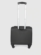 Load image into Gallery viewer, Black Solid Cabin Laptop Overnighter Trolley Bag