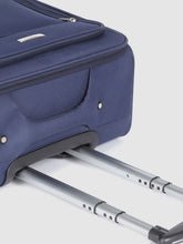 Load image into Gallery viewer, Unisex Navy Blue Solid Overnighter Trolley Bag