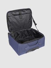 Load image into Gallery viewer, Unisex Navy Blue Solid Overnighter Trolley Bag
