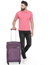 Load image into Gallery viewer, Teakwood Unisex Purple Trolley Bag -Medium