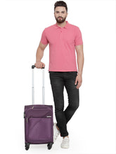 Load image into Gallery viewer, Teakwood Unisex Purple Trolley Bag -Small
