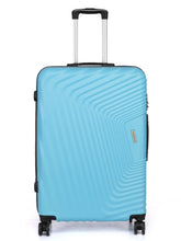 Load image into Gallery viewer, Teakwood Leathers Blue Textured Hard-Sided Large Trolley Suitcase