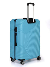 Load image into Gallery viewer, Teakwood Leathers Blue Textured Hard-Sided Large Trolley Suitcase