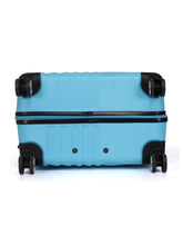 Load image into Gallery viewer, Teakwood Leathers Blue Textured Hard-Sided Large Trolley Suitcase
