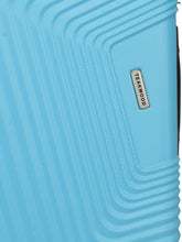 Load image into Gallery viewer, Teakwood Leathers Blue Textured Hard-Sided Large Trolley Suitcase