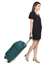 Load image into Gallery viewer, Teal Textured Soft-Sided Cabin Trolley Suitcase