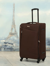 Load image into Gallery viewer, Unisex Brown Solid Soft Sided Large Size Check-In Trolley Bag