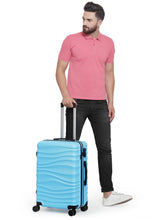 Load image into Gallery viewer, Teakwood Unisex Blue Trolley Bag