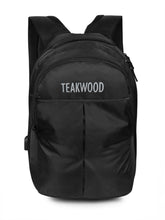Load image into Gallery viewer, Teakwood Unisex Black Solid Backpack