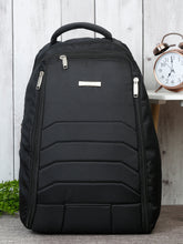 Load image into Gallery viewer, Teakwood Leather Unisex Solid Black 24L Medium Backpack