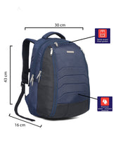 Load image into Gallery viewer, Teakwood Leather Unisex Solid Black 24L Medium Backpack