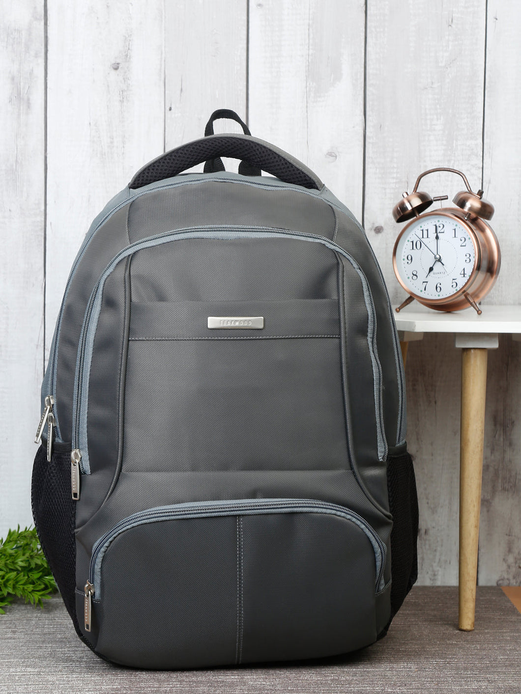 Teakwood Genuine Polyester Backpack - Grey