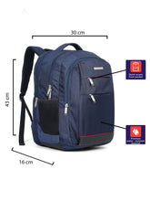 Load image into Gallery viewer, Teakwood Genuine Polyester Backpack - Navy Blue