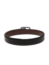 Load image into Gallery viewer, Men Black & Brown Reversible Genuine Leather Belt